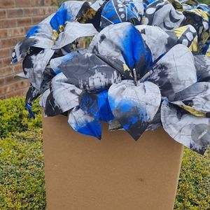 Long Stem Ankara fabric Flower set of 6 pieces